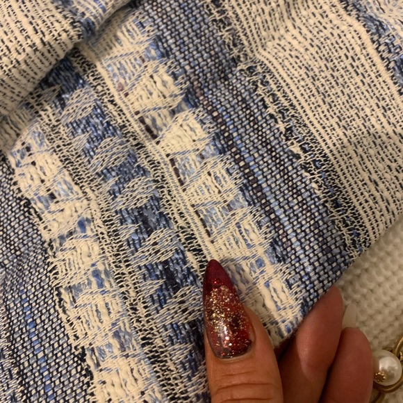 Coat jacket blazer blue white H&M medium - Picture 3 of 3